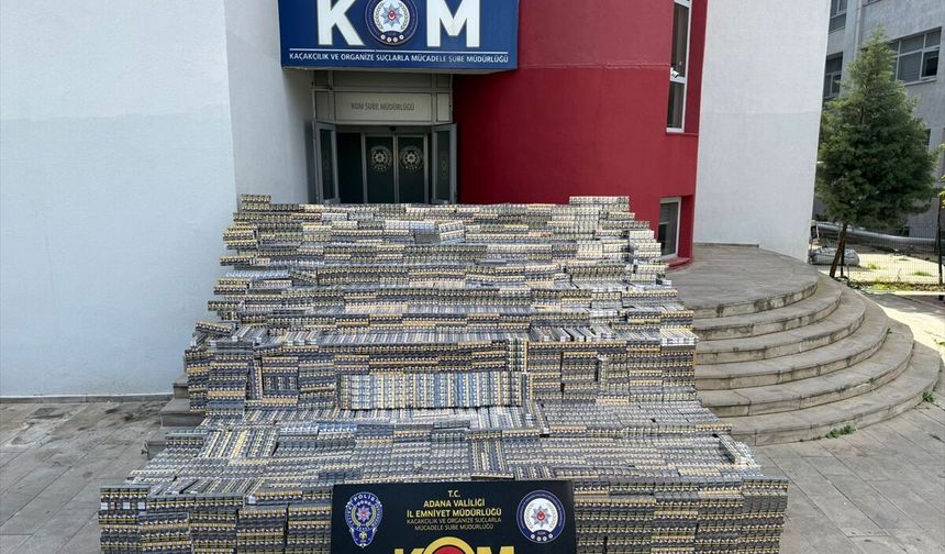 Adana'da 127 bin 500 paket kaçak sigara ele geçirildi