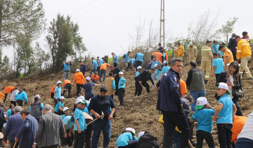 Kozan'da 1500 fidan toprakla buluşturuldu
