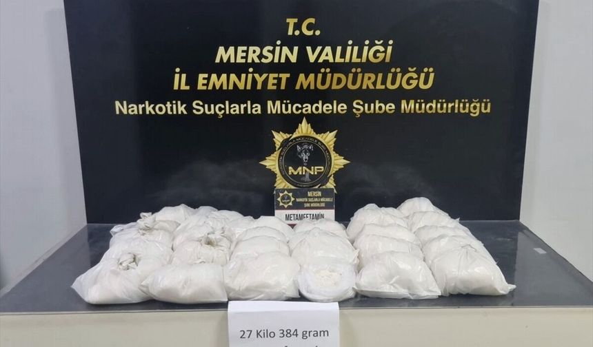 Mersin'de bir depoda 27 kilo 384 gram sentetik uyuşturucu ele geçirildi