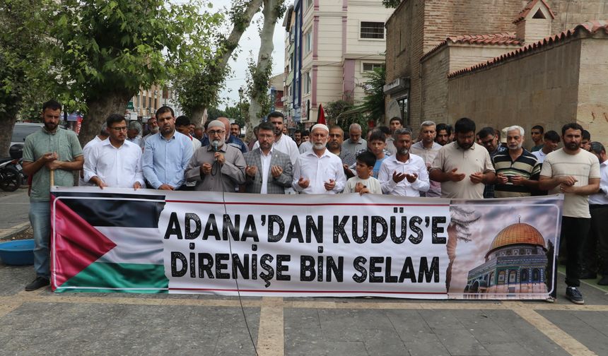 Adana'da İsrail'in Gazze'yi işgali protesto edildi