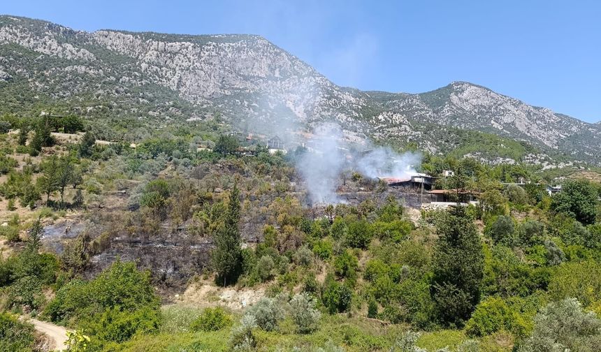 Antalya'da evde çıkan ve ormana sıçrayan yangın kontrol altına alındı