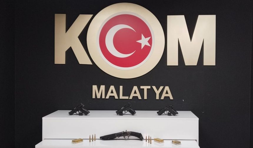Malatya'da ruhsatsız silah bulunduran 7 şüpheliye işlem yapıldı