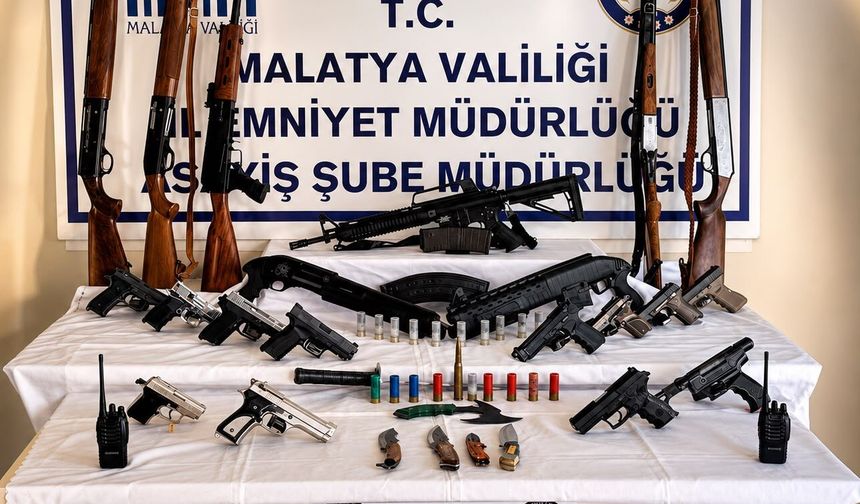Malatya'da sosyal medyada silah teşhiri yapan 56 şüpheli yakalandı