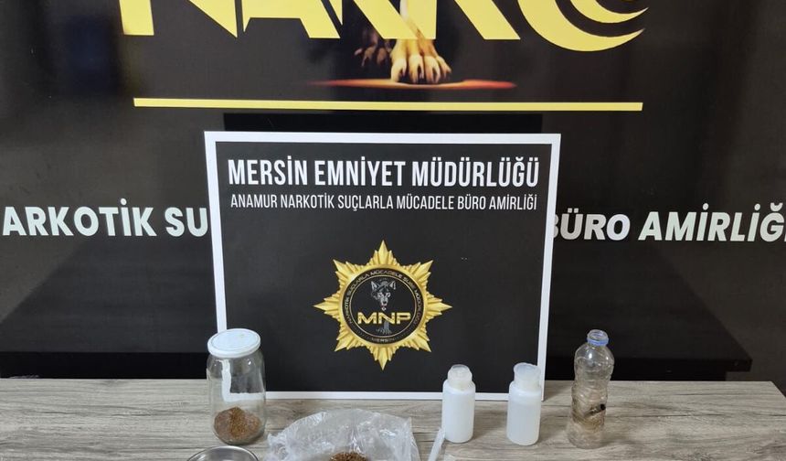 Mersin'de uyuşturucu operasyonunda yakalanan 3 şüpheliden 1'i tutuklandı