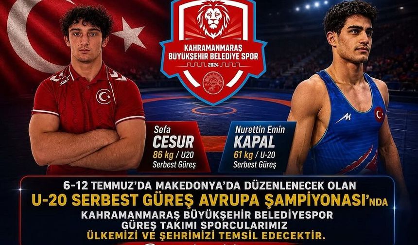 Kahramanmaraş’ın Genç Pehlivanları Avrupa Şampiyonası’nda!