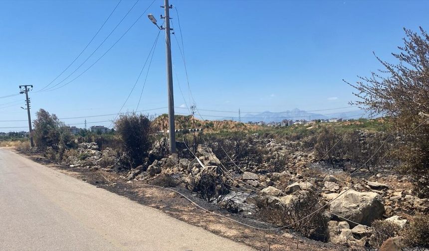 Antalya'da moloz dökerken telleri koparıp yangına neden olan sürücüye 115 bin lira ceza