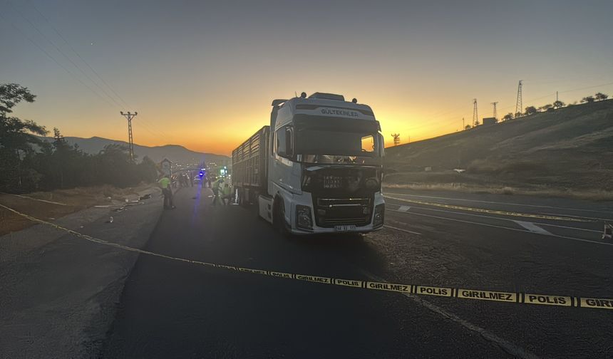 Malatya'da tarım işçilerini taşıyan minibüsün tıra çarpması sonucu 11 kişi yaralandı
