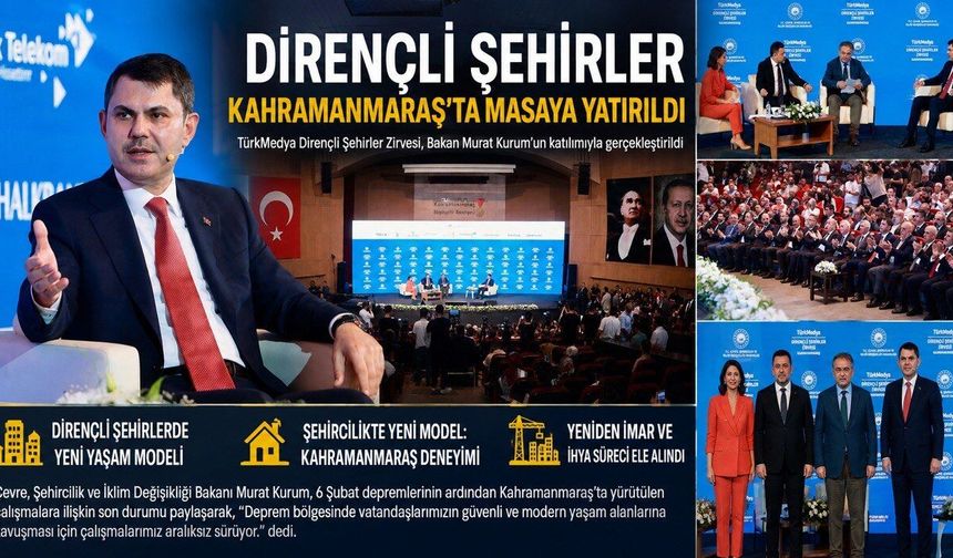 Bakan Kurum, Kahramanmaraş’ta Dirençli Şehirler Zirvesi’ne Katıldı