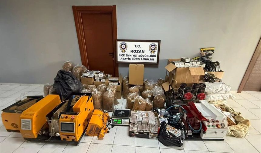 Adana'da 44 bin 300 makaron ve 198 kilogram tütün ele geçirildi