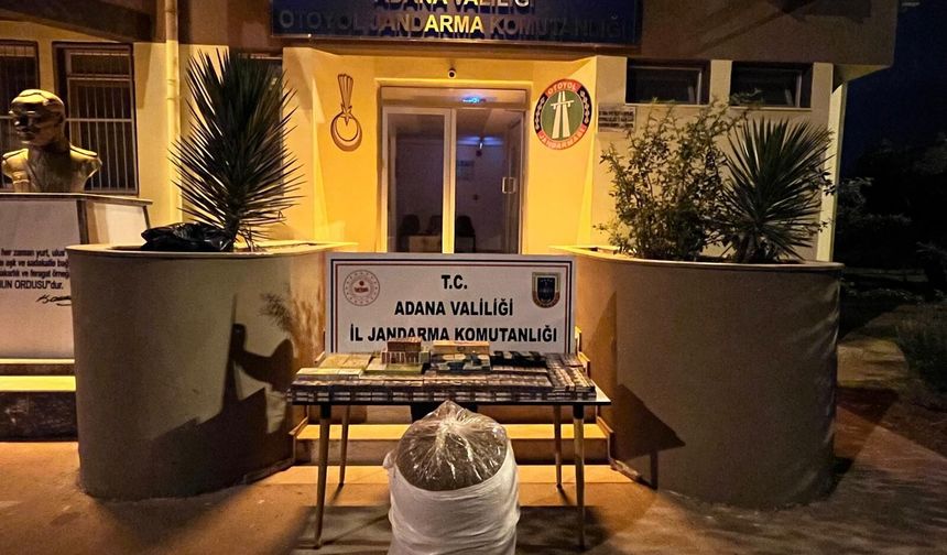 Adana'da kaçak sigara ve tütün operasyonunda 2 şüpheli yakalandı