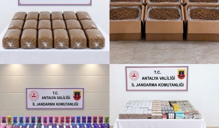 Antalya'da kaçak tütün operasyonları düzenlendi