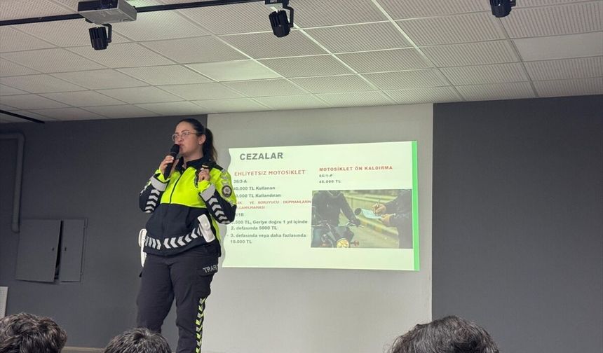 Gazipaşa'da 'Kask Candır' projesiyle motosiklet kullanıcılarına yönelik bilgilendirme yapıldı