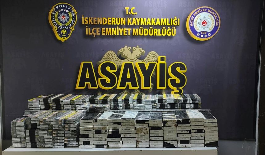 Hatay'da 2 bin 410 paket kaçak sigara ele geçirildi