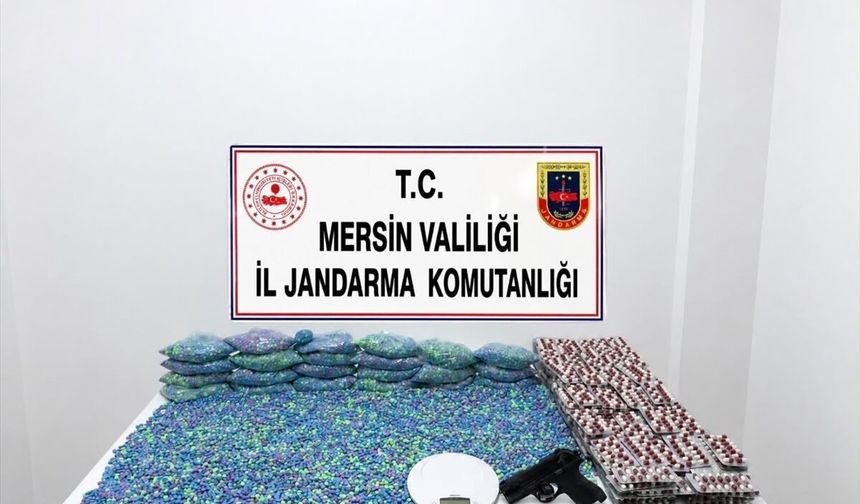 Mersin'de 64 bin 175 uyuşturucu hap ele geçirildi