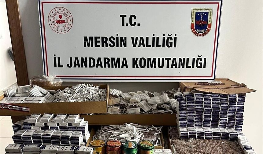 Mersin'de bir evde 32 bin 120 makaron ele geçirildi