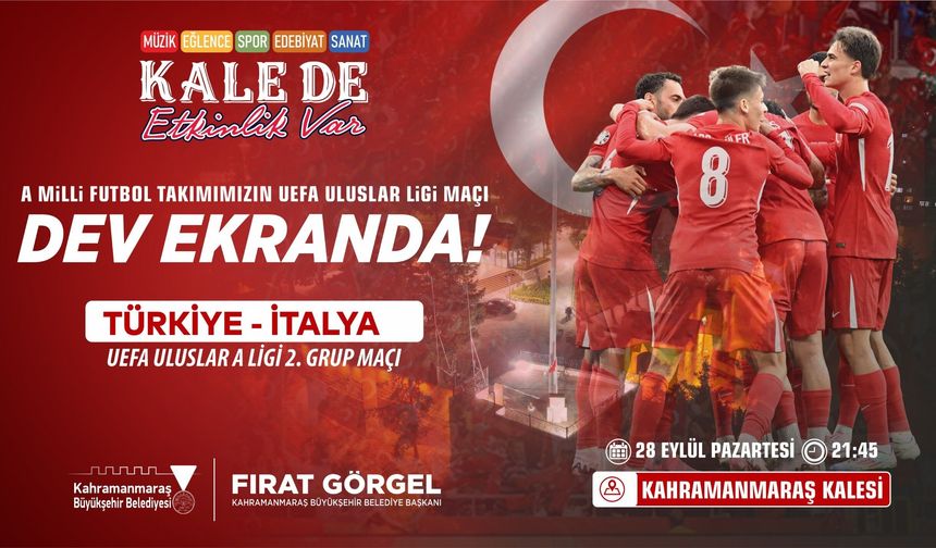 Milli Maç Coşkusu Kahramanmaraş Kalesi’nde Dev Ekranda Yaşanacak