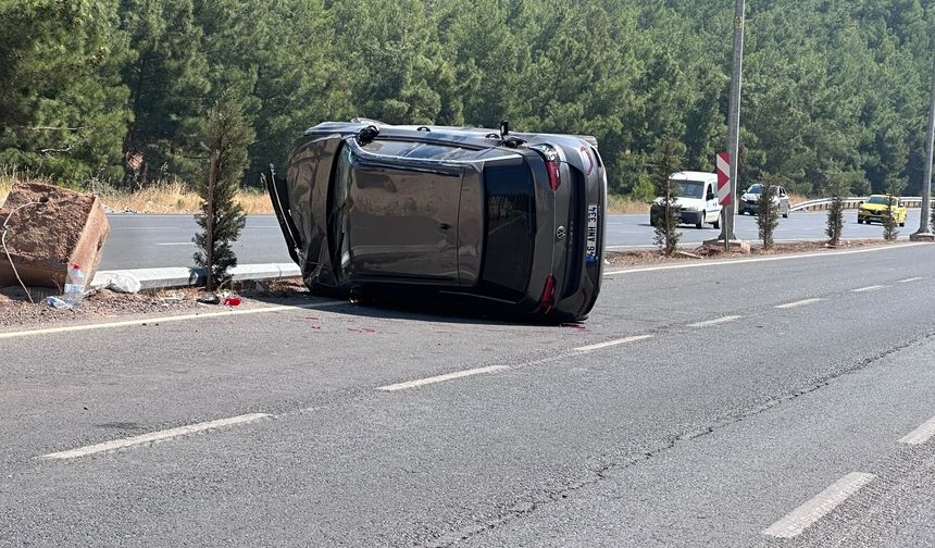 Kahramanmaraş’ta otomobil takla attı: 1 yaralı