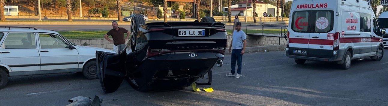 Kahramanmaraş’ta otomobil ters döndü: 1 yaralı