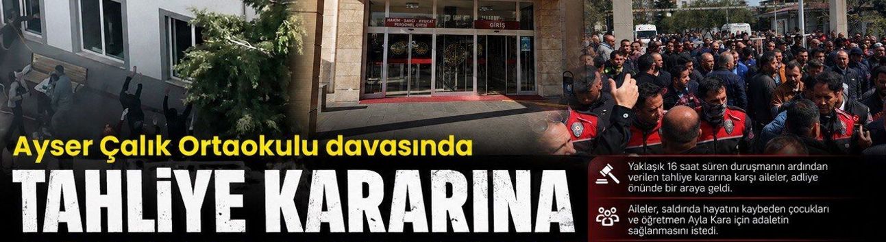 Kahramanmaraş Ayser Çalık Ortaokulu davasında tahliye kararına ailelerden tepki